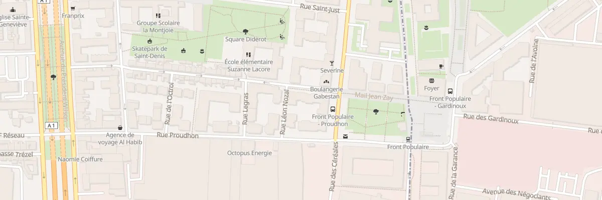 Plan du 4 Rue Léon Nozal à Saint-Denis