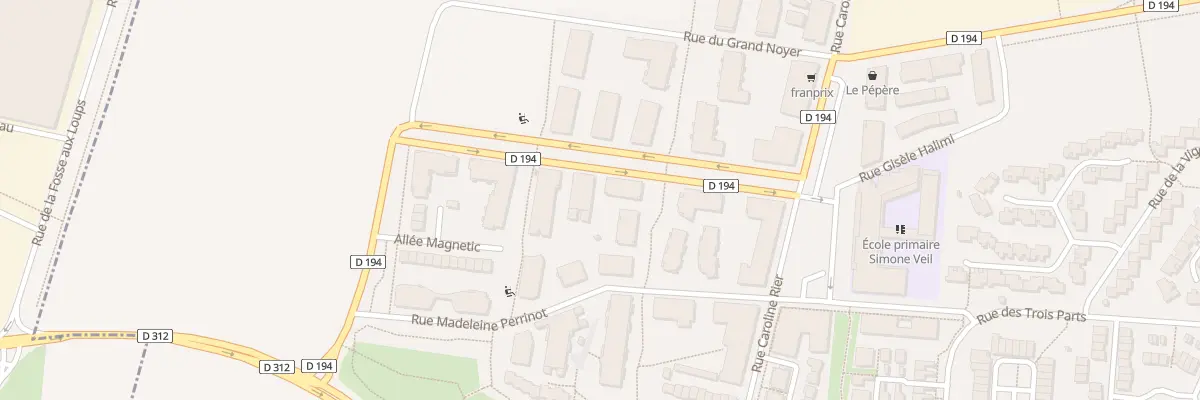Plan du 13 Rue Josette Poirson à Bondoufle