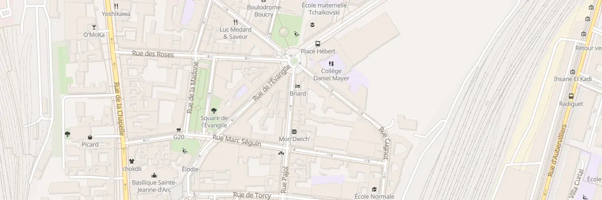 Plan du 64 Rue Pajol à Paris 18e Arrondissement