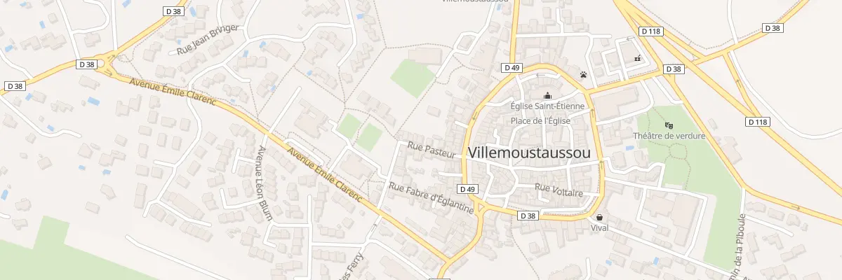 Plan du 9 Rue Pasteur à Villemoustaussou