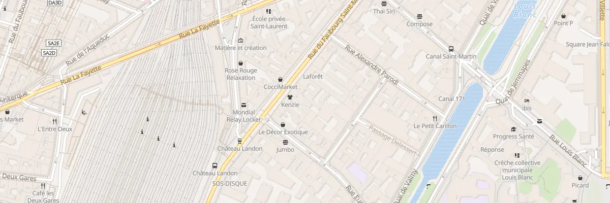 Plan du 208 Rue du Faubourg Saint-Martin à Paris 10e Arrondissement