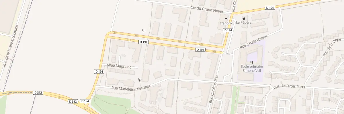 Plan du 11 Rue Josette Poirson à Bondoufle