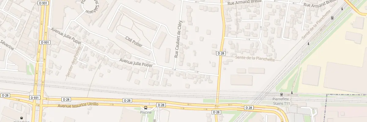 Plan du 25 Rue Caubert de Cléry à Saint-Denis