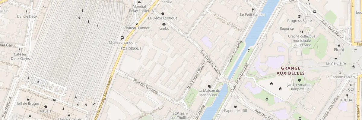 Plan du 11 Rue Eugène Varlin à Paris 10e Arrondissement