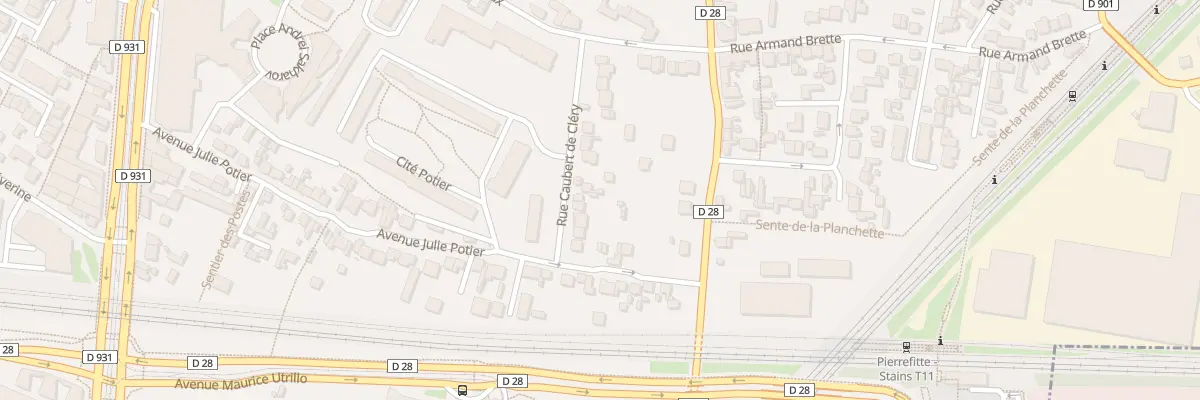 Plan du 19 Rue Caubert de Cléry à Saint-Denis