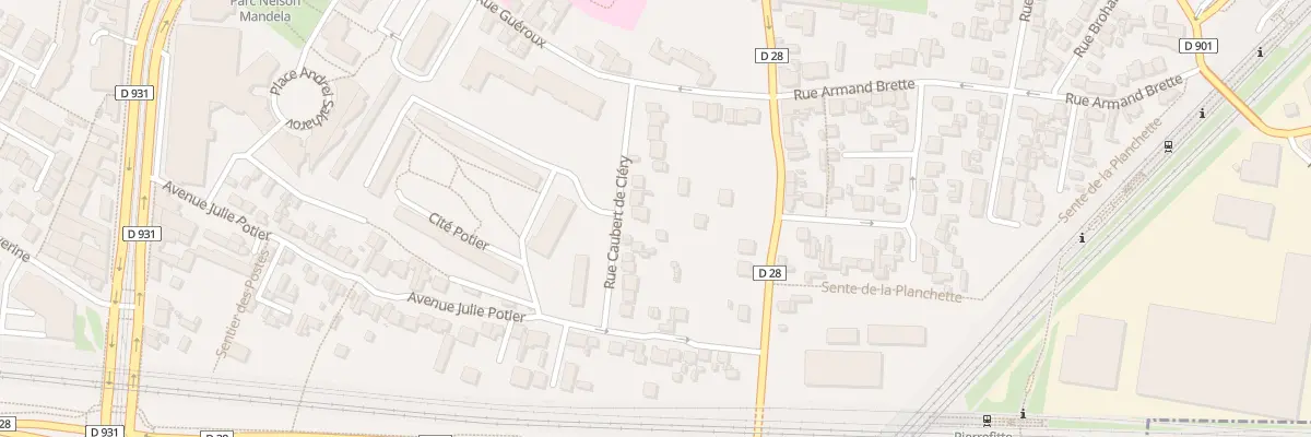 Plan du 13 Rue Caubert de Cléry à Saint-Denis