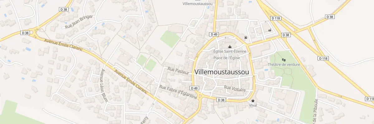 Plan du 15 Rue Pasteur à Villemoustaussou