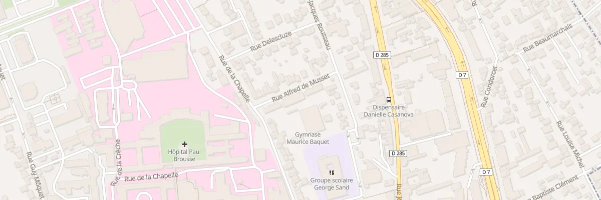Plan du 25 Rue Alfred de Musset à Villejuif