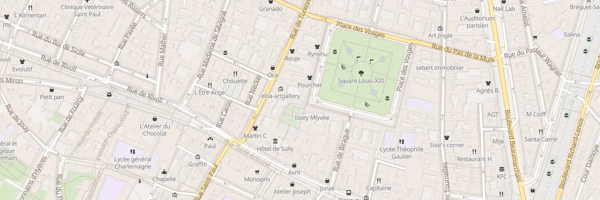 Plan du 9 Pl des Vosges à Paris 4e Arrondissement
