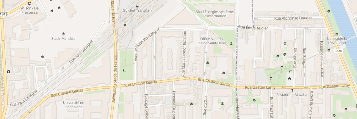 Plan du 25 Rue Leonor Rubiano à Saint-Denis