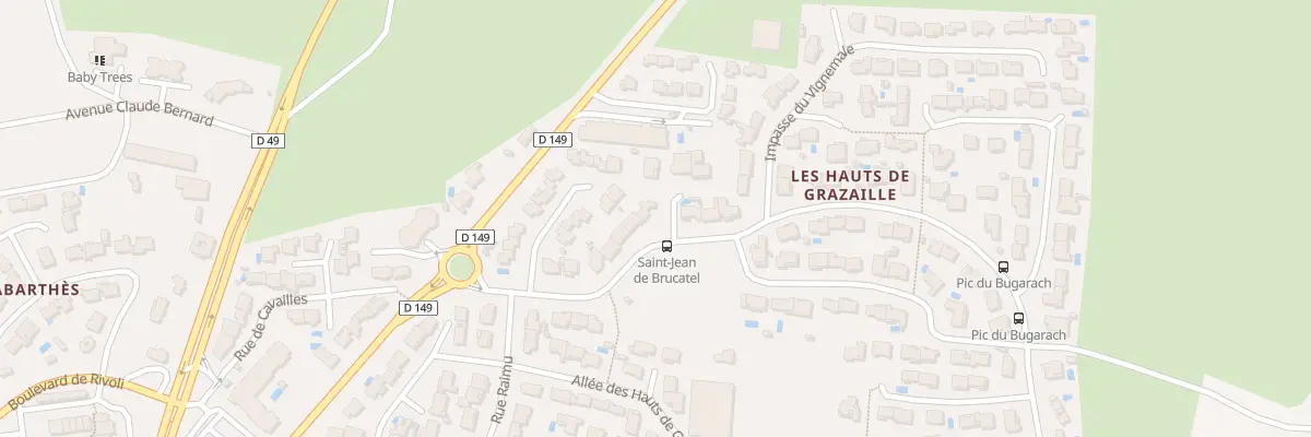 Plan du 100 Rue St Jean de Brucatel à Carcassonne
