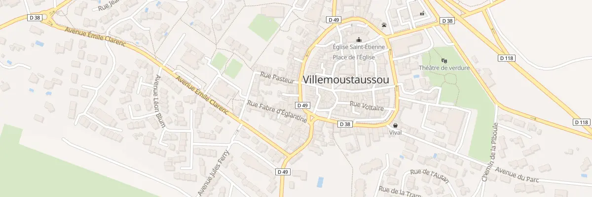 Plan du 9 Bd de la République à Villemoustaussou
