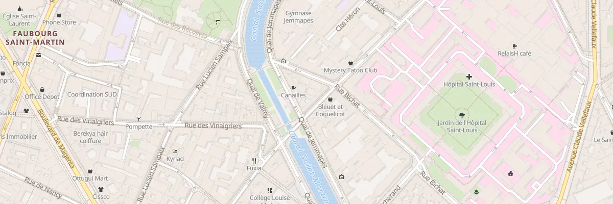 Plan du 100 Quai de Jemmapes à Paris 10e Arrondissement
