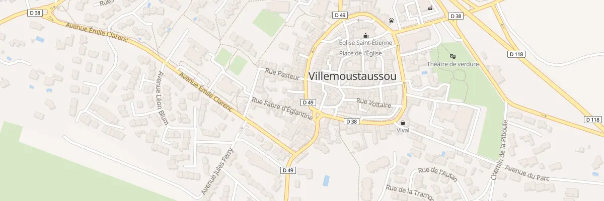 Plan du 5 Bd de la République à Villemoustaussou