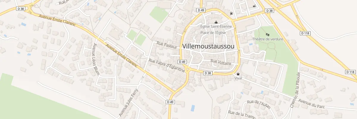 Plan du 7 Bd de la République à Villemoustaussou