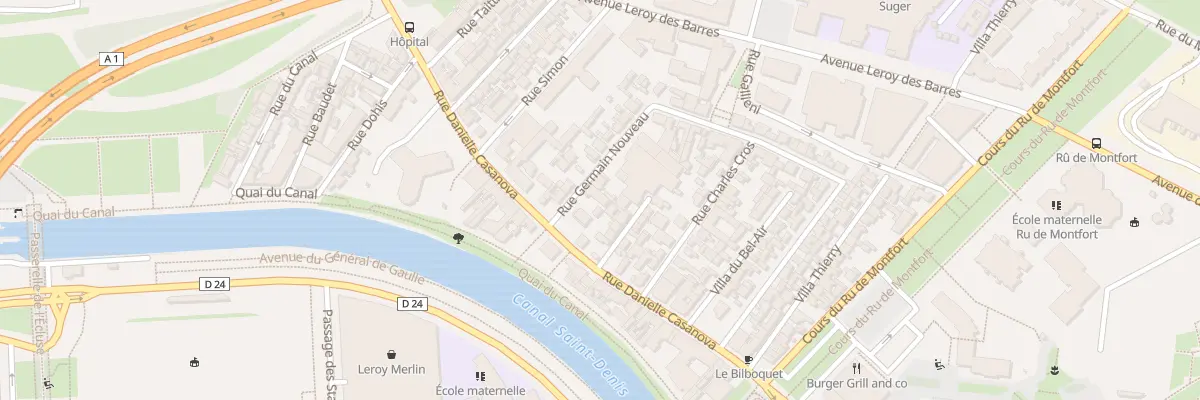 Plan du 6 Rue Germain Nouveau à Saint-Denis