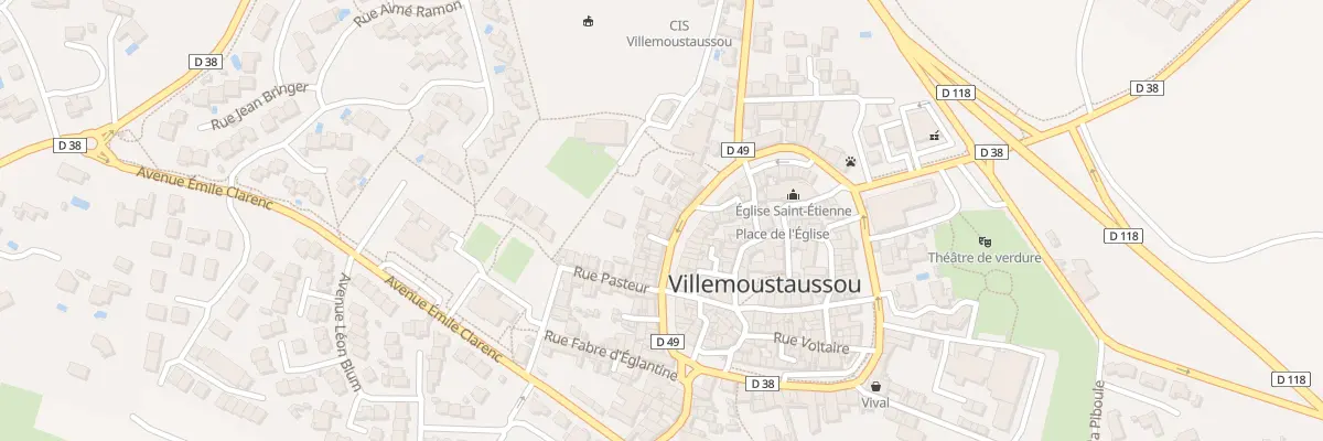 Plan du 39 Bd de la République à Villemoustaussou