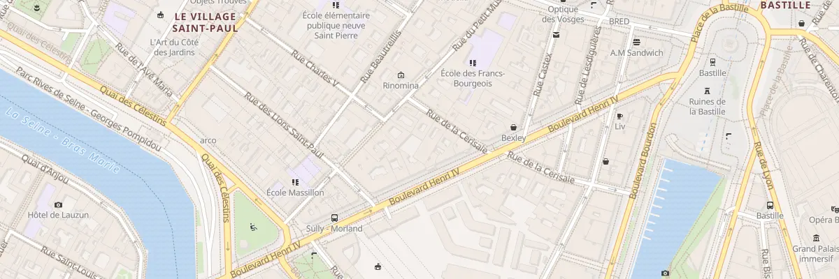 Plan du 27 Rue de la Cerisaie à Paris 4e Arrondissement