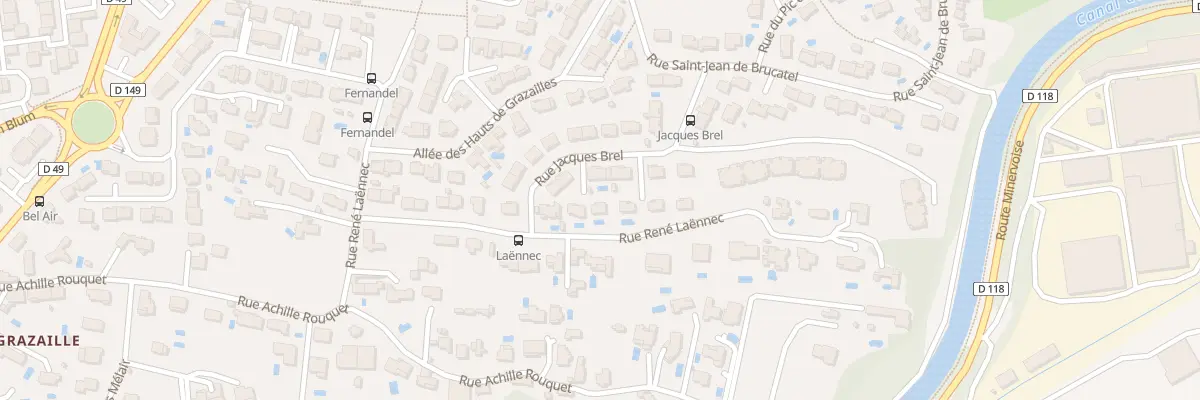 Plan du 10 Rue Jacques Brel à Carcassonne