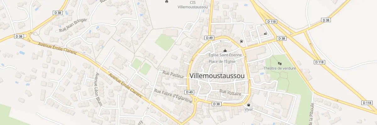 Plan du 35 Bd de la République à Villemoustaussou