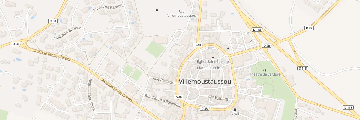 Plan du 43 Bd de la République à Villemoustaussou