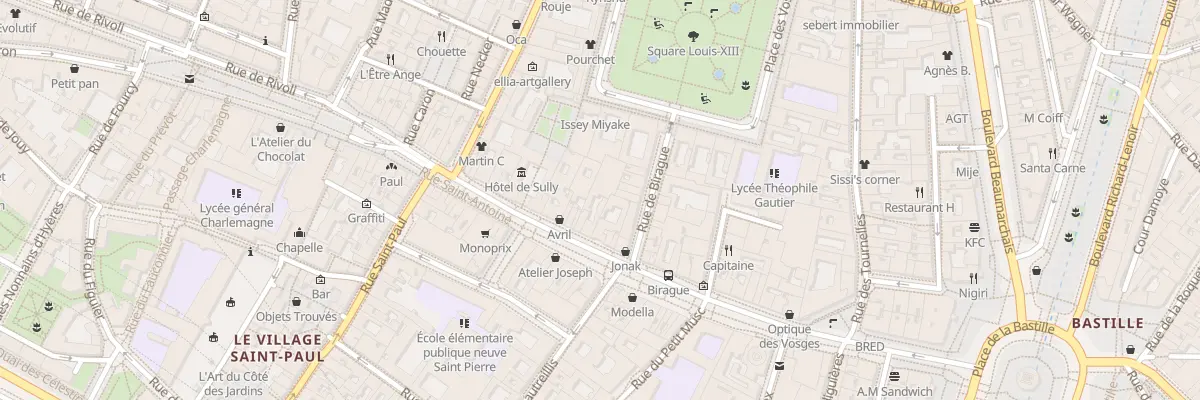 Plan du 46 Rue Saint-Antoine à Paris 4e Arrondissement
