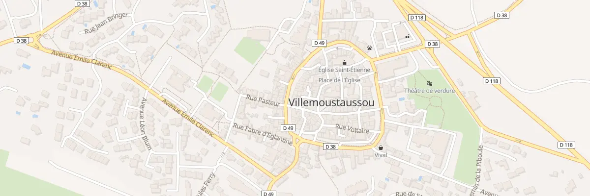 Plan du 14 Bd de la République à Villemoustaussou