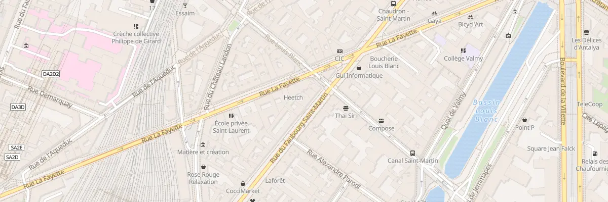 Plan du 215 Rue du Faubourg Saint-Martin à Paris 10e Arrondissement