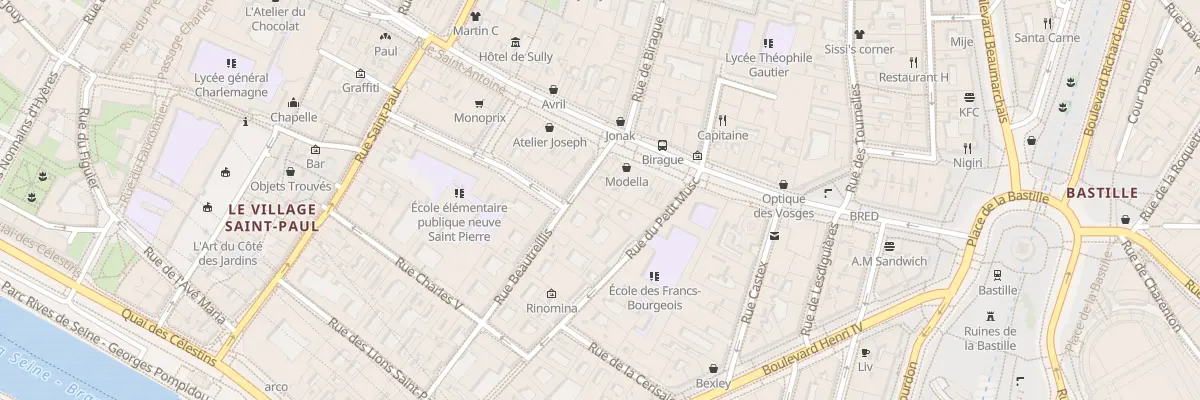Plan du 26 Rue Beautreillis à Paris 4e Arrondissement