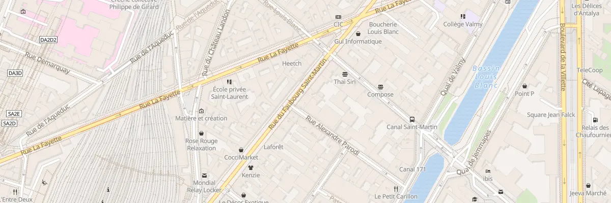 Plan du 224 Rue du Faubourg Saint-Martin à Paris 10e Arrondissement