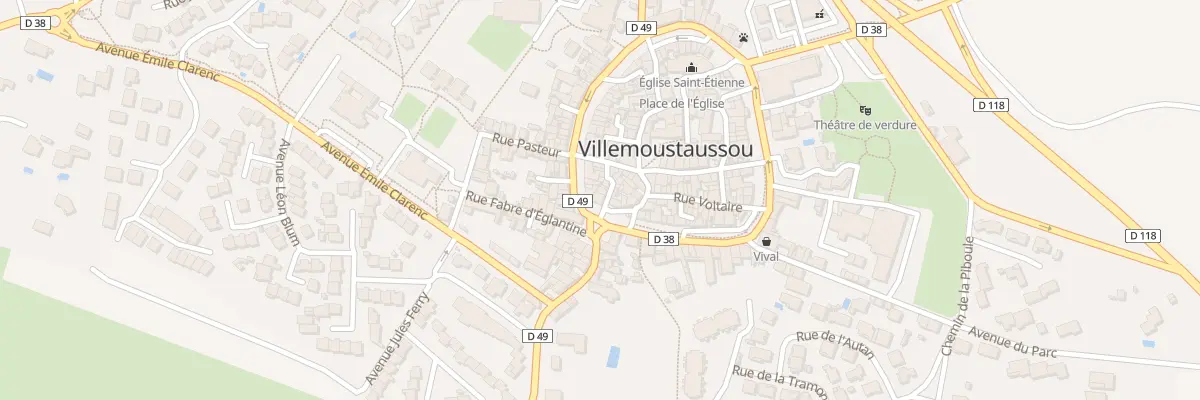 Plan du 2 Bd de la République à Villemoustaussou