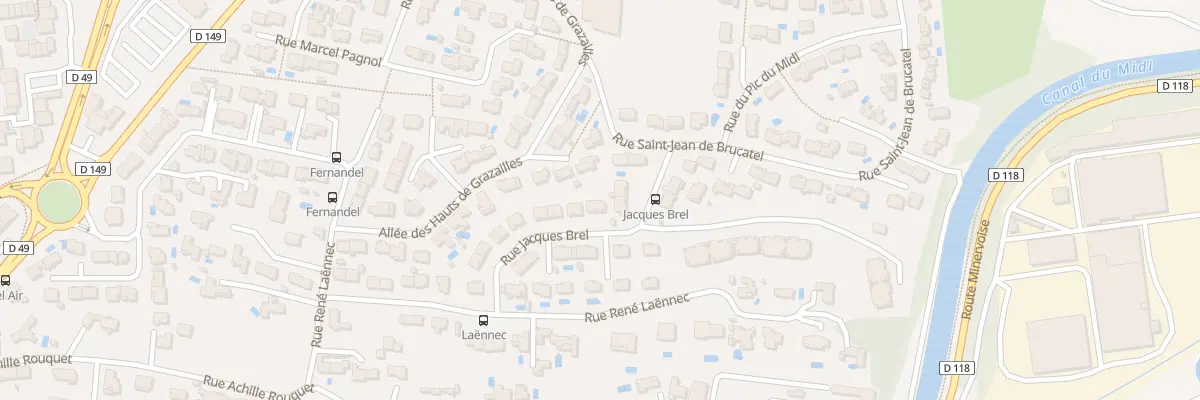 Plan du 17 Rue Jacques Brel à Carcassonne