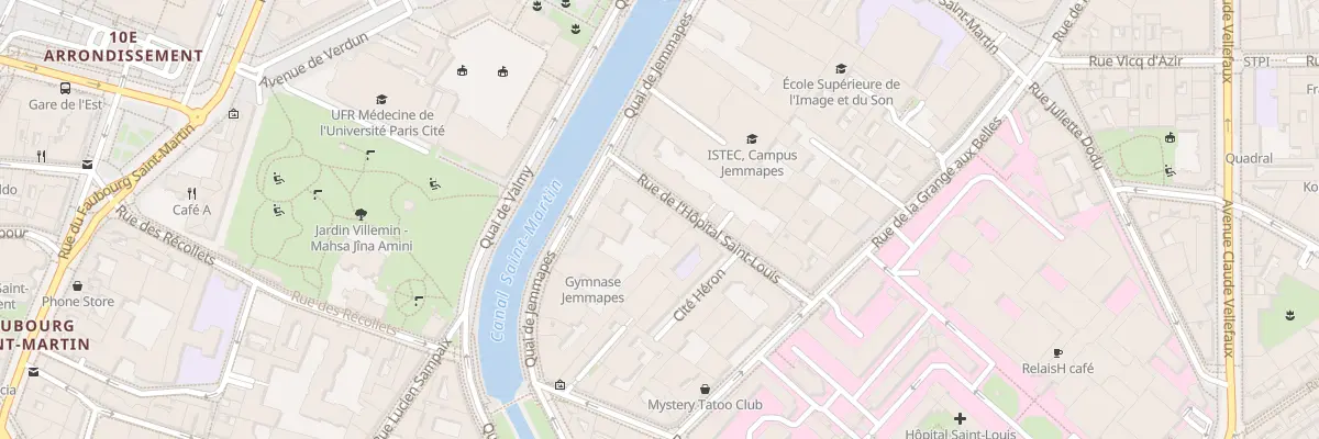 Plan du 13 Rue de l’Hôpital Saint-Louis à Paris 10e Arrondissement