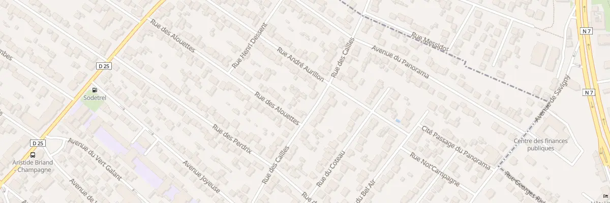 Plan du 75 Rue des Cailles à Savigny-sur-Orge