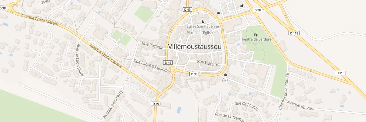 Plan du 2 Pl General Aymard à Villemoustaussou