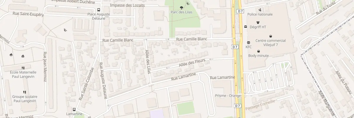 Plan du 34 All des Fleurs à Villejuif