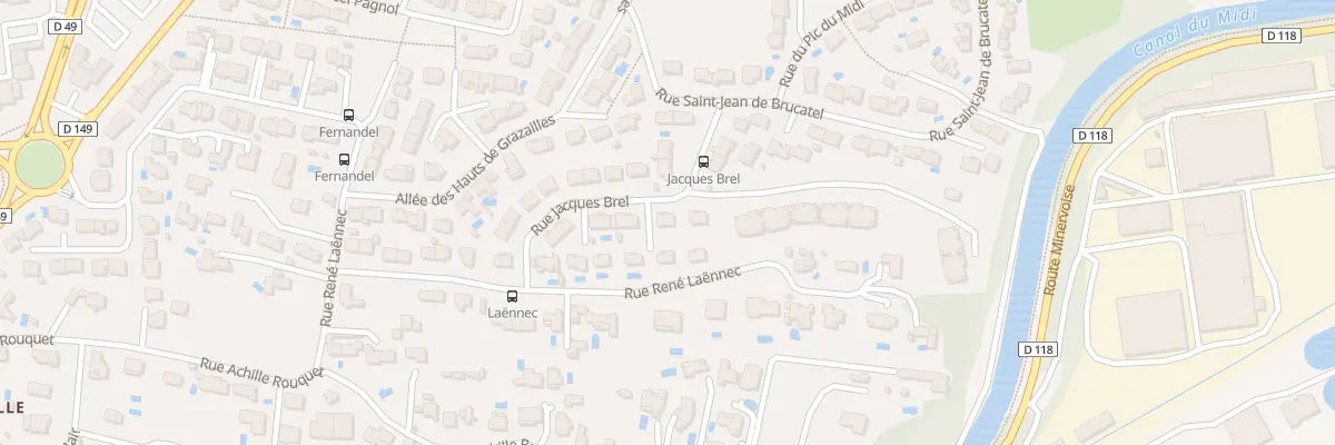 Plan du 20 Rue Jacques Brel à Carcassonne