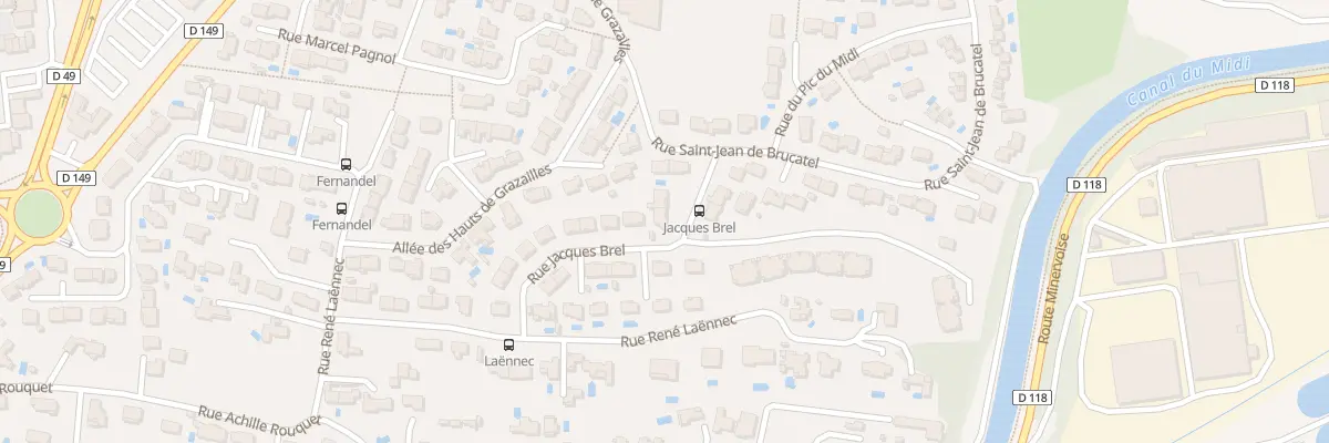Plan du 12 Rue St Jean de Brucatel à Carcassonne