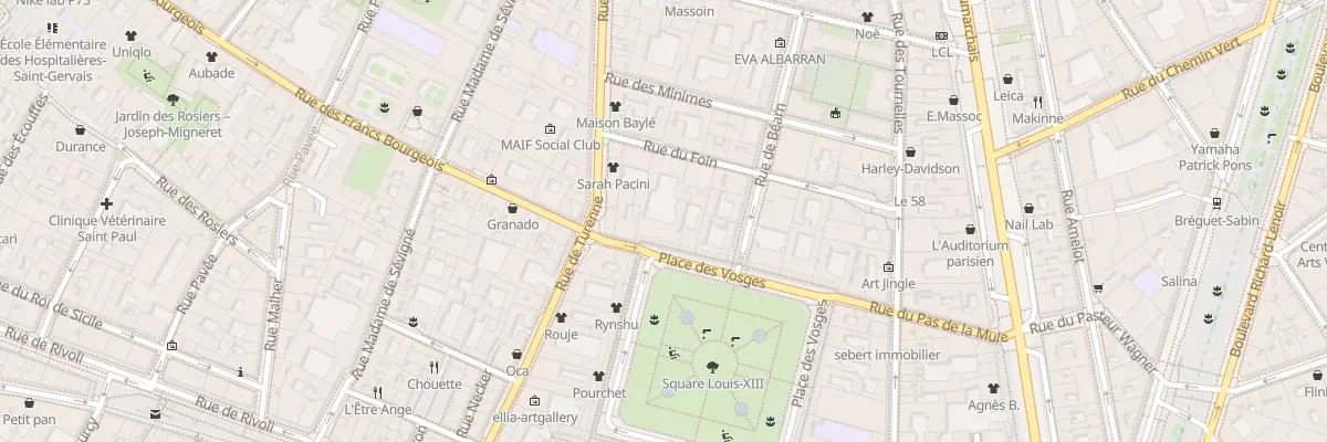 Plan du 21 Pl des Vosges à Paris 3e Arrondissement
