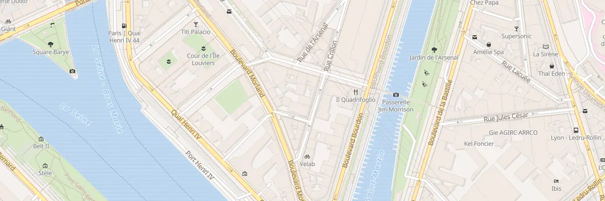 Plan du 9 Rue Crillon à Paris 4e Arrondissement