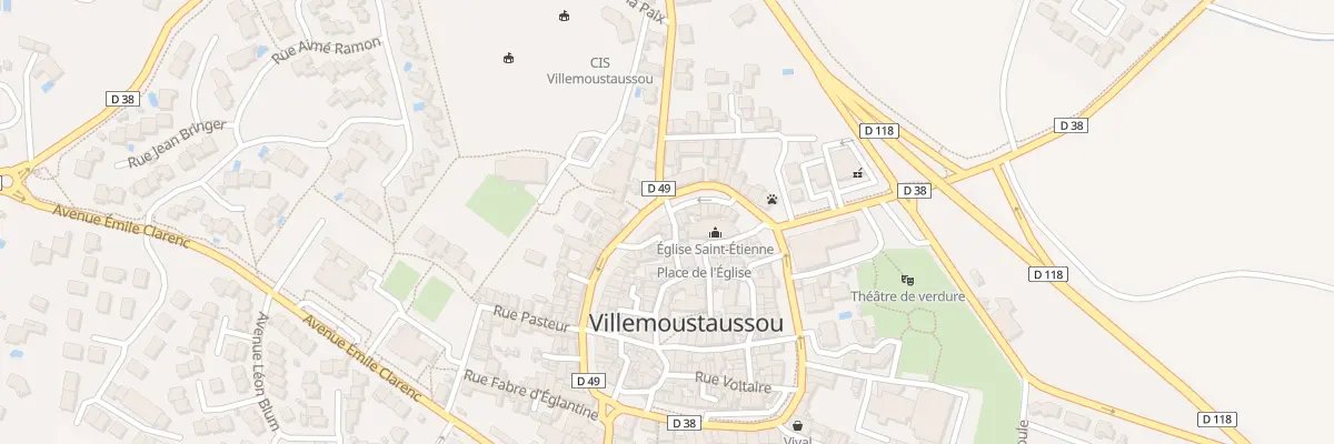 Plan du 38 Bd de la République à Villemoustaussou