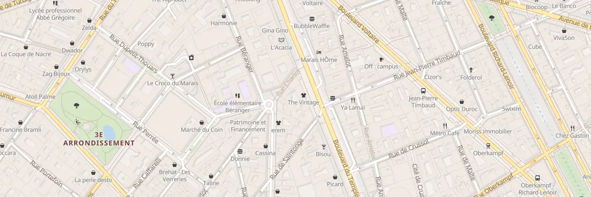 Plan du 25 Bd du Temple à Paris 3e Arrondissement