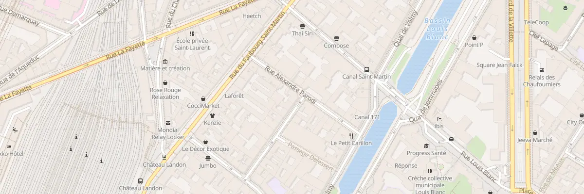 Plan du 13 Rue Alexandre Parodi à Paris 10e Arrondissement