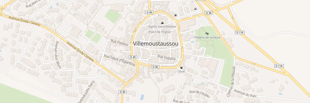 Plan du 17 Rue Emile Brunet à Villemoustaussou