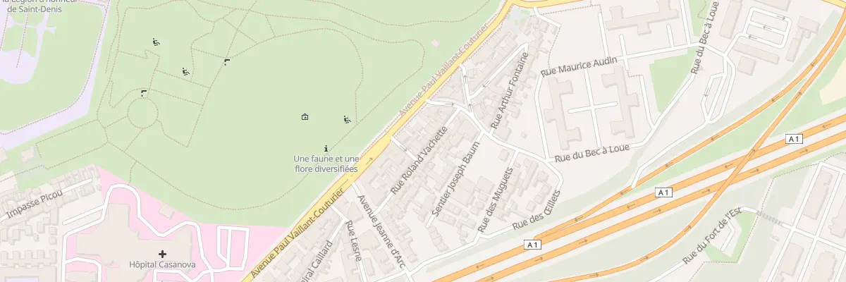 Plan du 14 Rue Roland Vachette à Saint-Denis