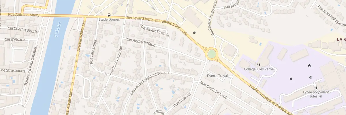 Plan du 18 Rue André Riffaut à Carcassonne