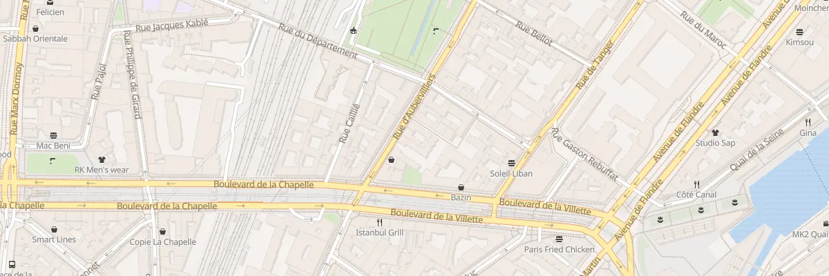 Plan du 12 Rue d’Aubervilliers à Paris 19e Arrondissement
