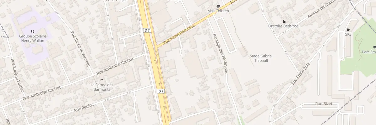 Plan du 8 Rue Henri Barbusse à Villejuif