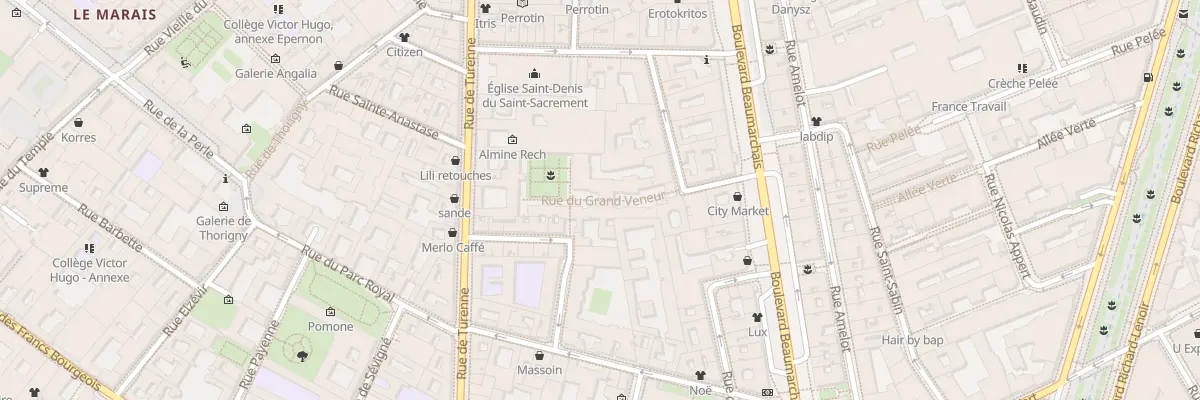 Plan du 8 Rue de Hesse à Paris 3e Arrondissement