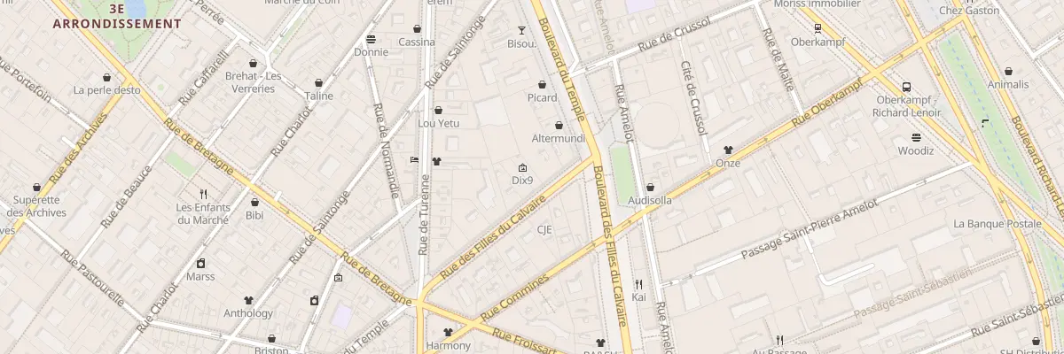 Plan du 19 Rue des Filles du Calvaire à Paris 3e Arrondissement
